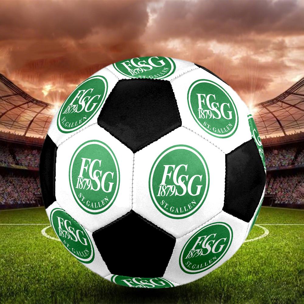 SIZE 5 FC St. Gallen Soccer Ball Colorful All Ages Machine Stitched PVC Competition Ready Durable High-Bounce