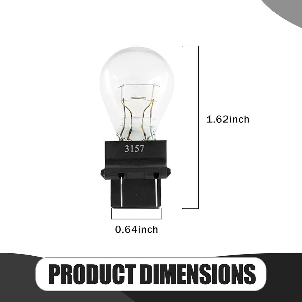 10 Pack Car Trument Light Bulb, 3157 Brake Light Bulb, 12V 21/5W Automobile Lighting Replacement Accessory, Universal For Most Cars, Trucks And Vans