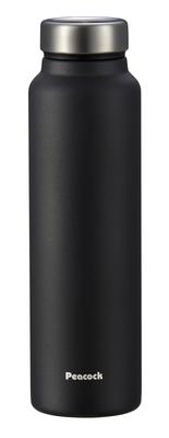 Peacock Water Bottle, 800ml [Web-Exclusive Color] Lightweight Vacuum Insulated Thermos, 0.8L, Graphite Black, AKY-80 BGR