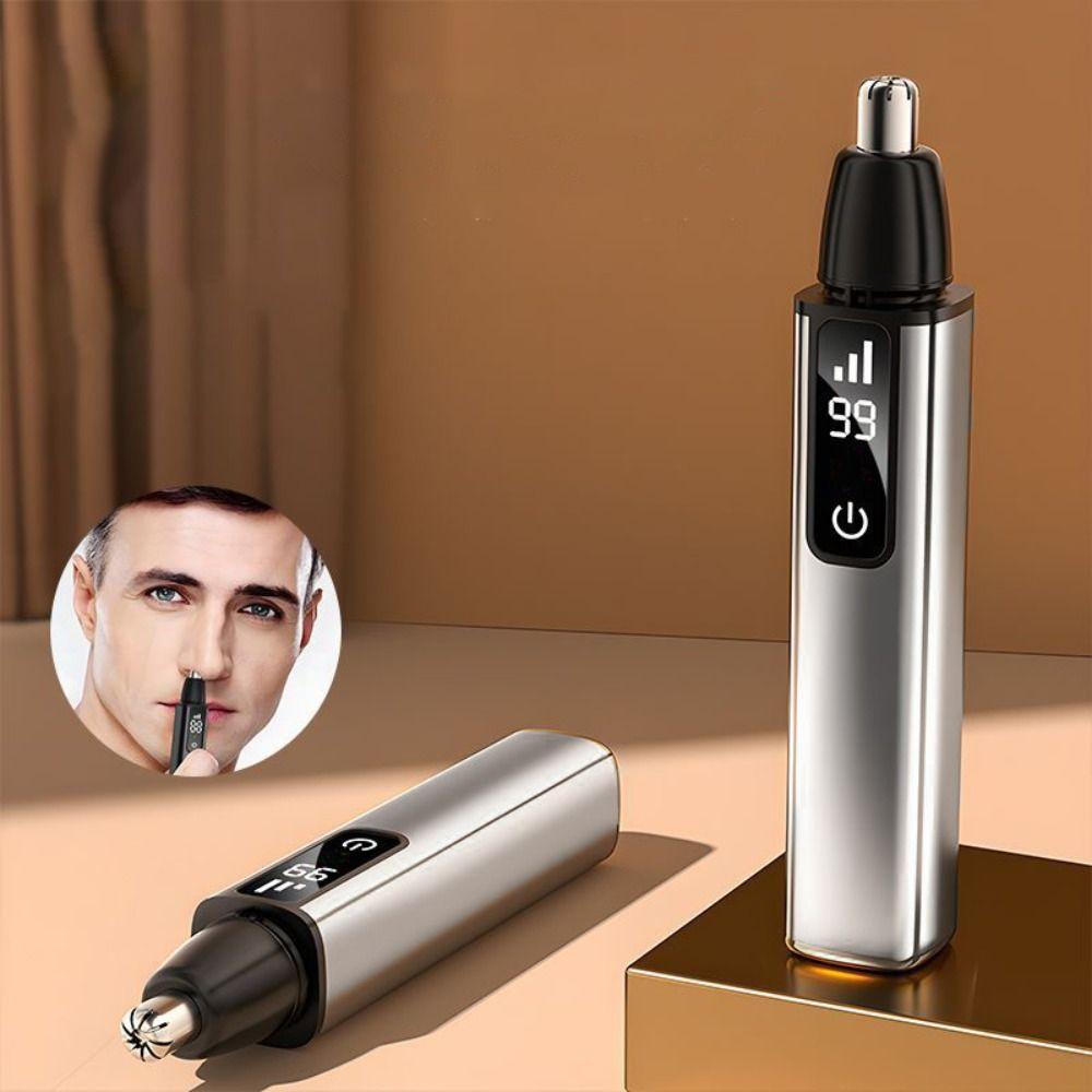 Digital Display Nose Hair Scissor Fast Charging Eyebrows Razor Safe Electric Nose Hair Trimmer  Man