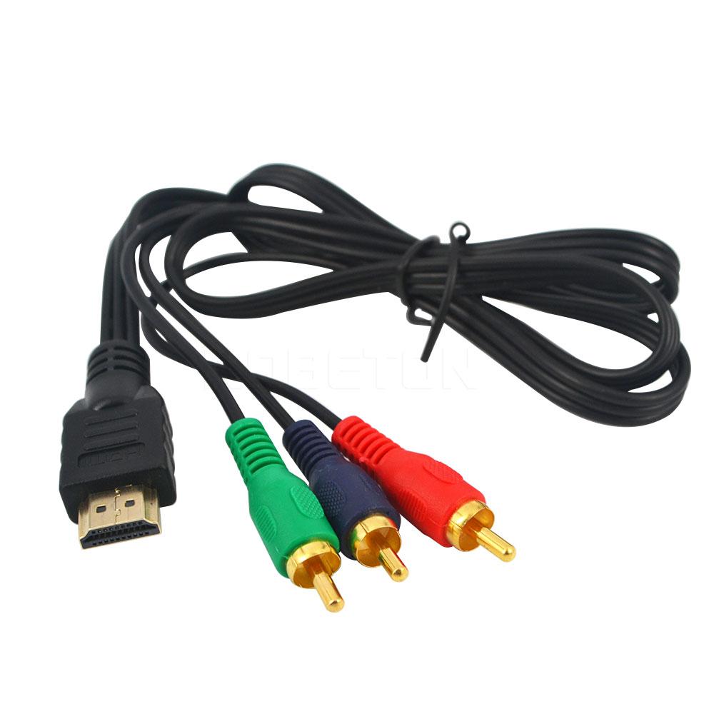 

Конвертер HDMI в AV Адаптер HDMI в RCA 1080P Кабель для преобразования Передатчик Функция подключения Видеокомпонентный кабель 1м/3фт HD-телевизор HD-MI TO 3RCA