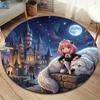 Spy Family Round Area Rug Carpet Rug For Living Room Bedroom Sofa Playroom Decor Nonslip Floor Mat