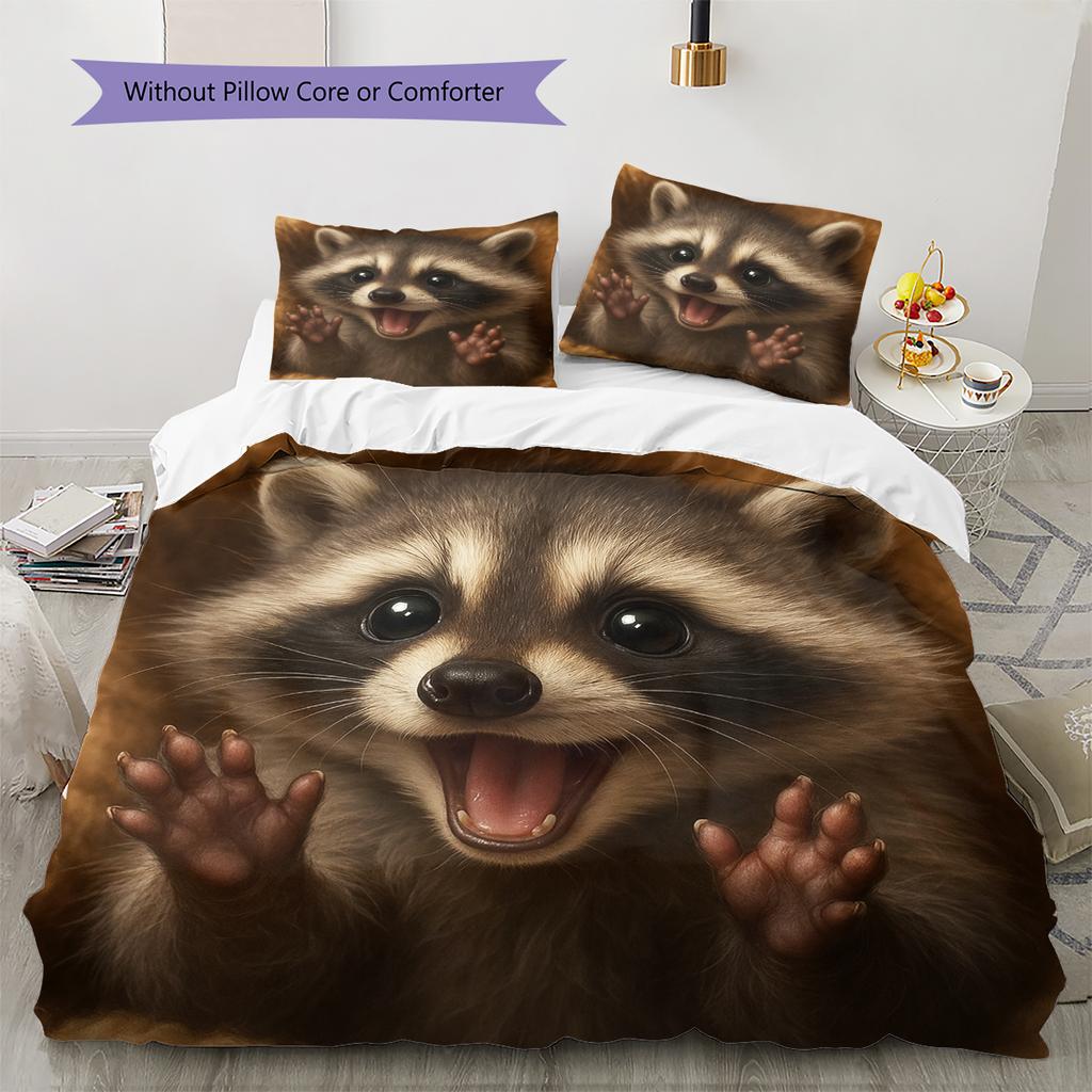 Set cu cuvertură și fețe de pernă cu model de desene animate Decorare casă Cadou de ziua de naștere (1 * husă de pilotă + 2 * fețe de pernă, fără miez)