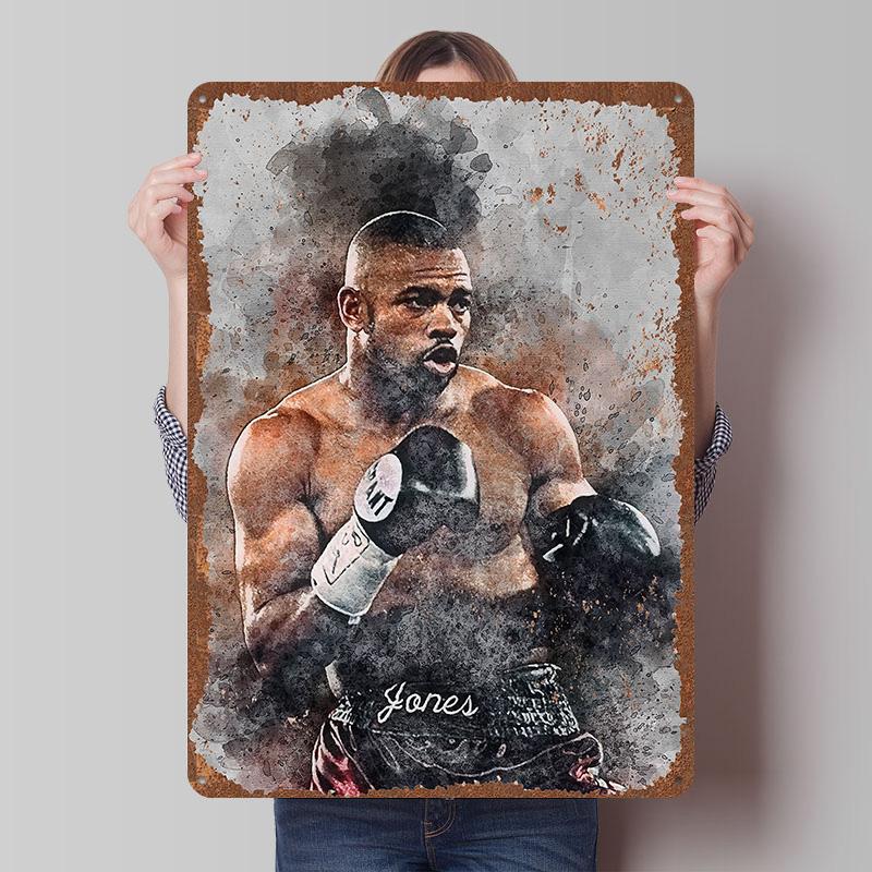 

Roy Jones Jr Boxer Metal Posters Custom Vintage Metal Signs Wall Art Retro Tin Plaque for Man Cave Decoration Bedroom Desk Decor 7.9x11.8In(20x30cm)
