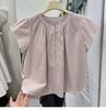 Xiaofei Sleeve Shirt Women's 1116 Summer New Design Sense Loose Korean Version Age-reducing Doll Shirt Versatile and Thin Top