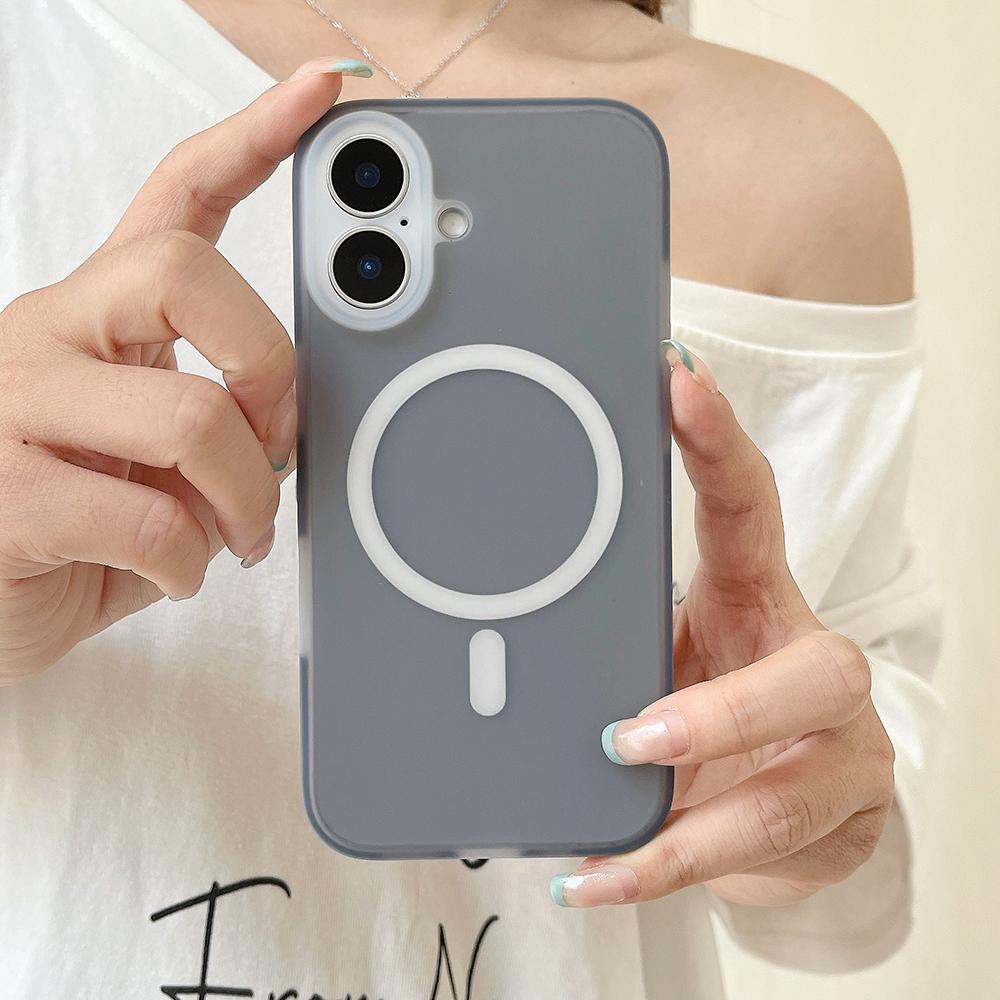 Jelly Liquid Silicone Magnetic Wireless Charge Case For iPhone 16 Pro Max Soft Shockproof Cover For iPhone 15 Pro Max