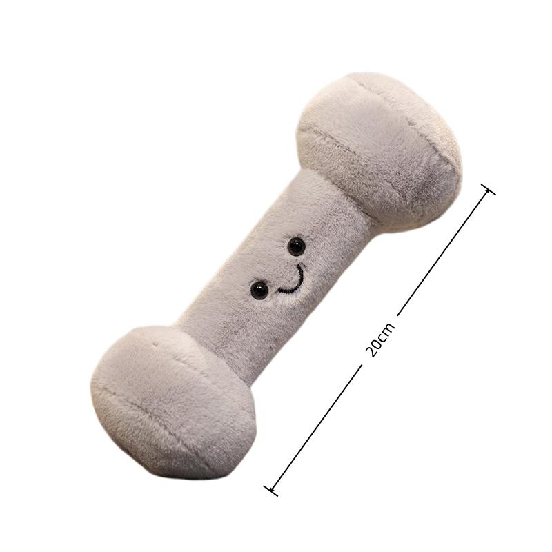 Kawaii Cartoon Anime Dumbbell Dolls Stuffed Plush Toys Handmade Kettle Bells Children'S Fitness Equipment Creative Gifts