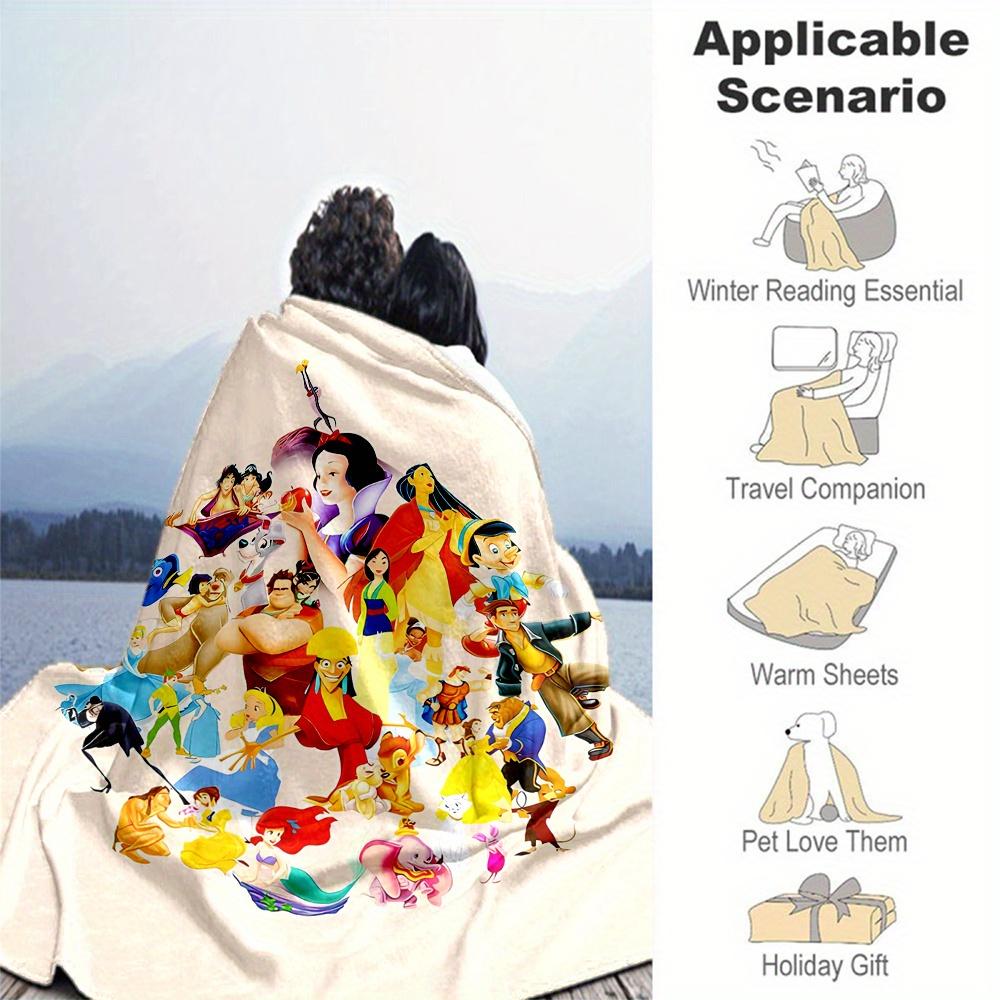 1pc, Disney Classic Characters Blanket Seasonal Home Decorative Throw for Room, Living Room, Travel, Camping, Car Blankets
