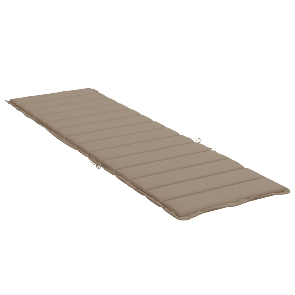 vidaXL Sun Lounger Cushion Taupe 200x70x3 Cm Oxford Fabric