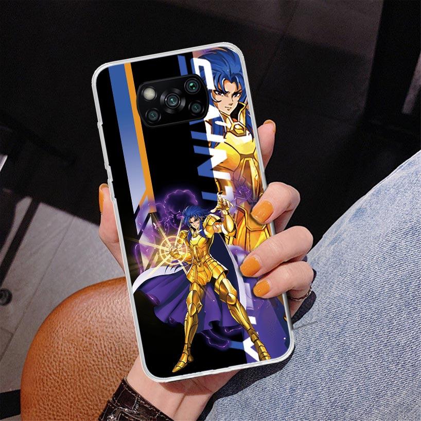 Anime Saint-Seiya Phone Case For Xiaomi Poco X7 X6 X5 Pro F7 Ultra Redmi 15C 15 13C 13 12C 12 10 10A 10C 9 9A 9C 9T Cover Poco X