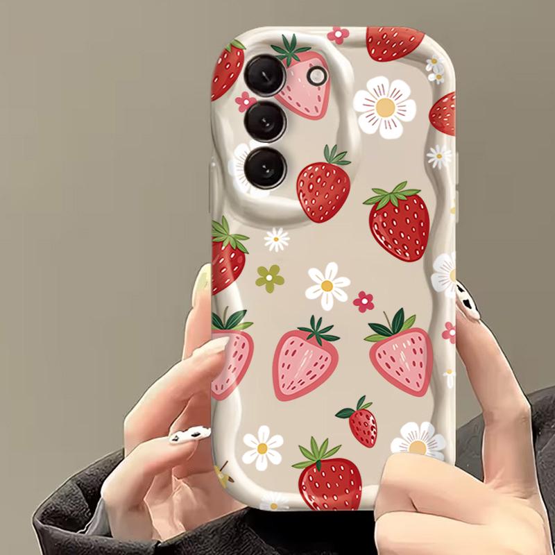 Custodie per Telefono per Samsung Galaxy A57 A56 A55 5G A15 A16 A35 A17 A37 A36 A54 S26 S25 S24 Ultra S22 Plus S23 FE Copertura con Fiocco di Ciliegia