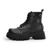 Herren Modestiefel Unifarbener Flacher Absatz Mittelhoch Schnürung Hochwertig Langlebig Bequem Nischen Design Arbeitsstiefel