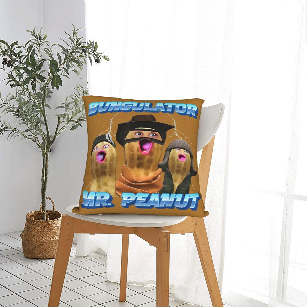 Die verbrannte Erdnuss Lustiger GOOP Herr. Erdnuss Bungulator Kissenbezug Neuheit Kissenbezug Quadratische Kissenbezüge Für Schlafzimmer Heimdekoration