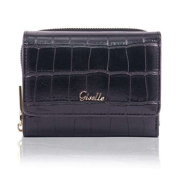 

Gisele Women s Tri-fold Wallet, Compact, Small, Mini Wallet, Coin Purse, Card Slots, Large Capacity, Simple, Formal, Women s (Lamp Black)