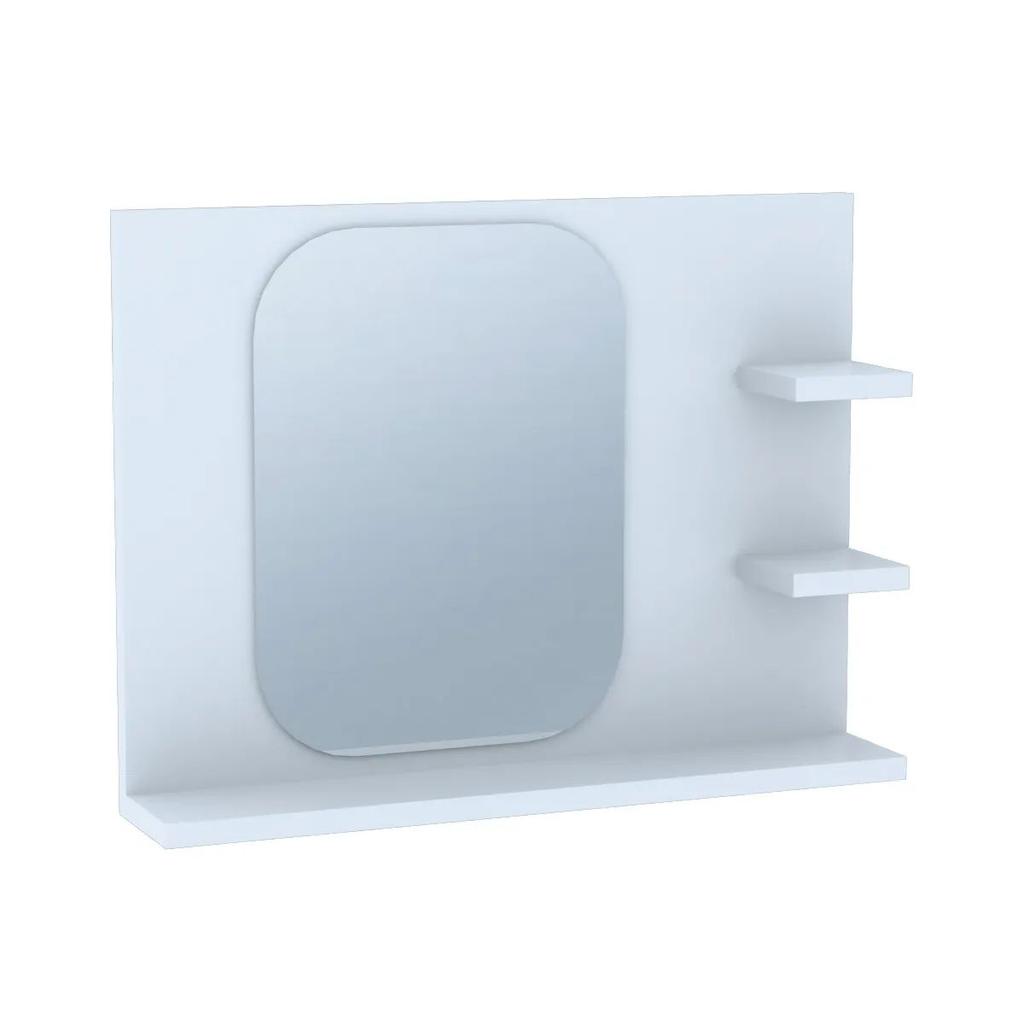 Decorative Mirrored Bathroom Shelf Corridor Living Room Wall WC Mirror Accessory Holder and Storage