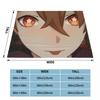 Childe Hutao Tartaglia Genshin Impact Blanket Acg Anime Flannel Funny Warm Throw Blankets for Chair Covering Sofa Autumn/Winter