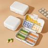 Portable Medicine Box with Compartments, Mini Portable Multi-compartment Pill Storage Box, Travel Medicine Box