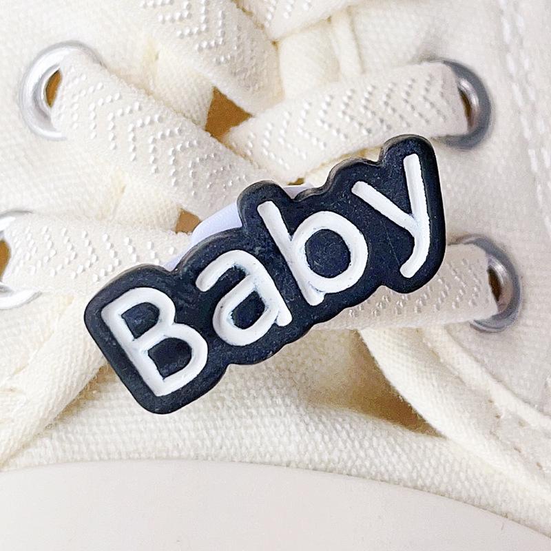 Shoelace Buckle Cartoon Decorations: Black Rabbit & Bear for AF1