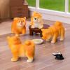 6Pcs Mini Decoration Hand-Painted Resin Small Dog Statues for Garden Patio Indoor Outdoor Miniature Puppy Sculptures