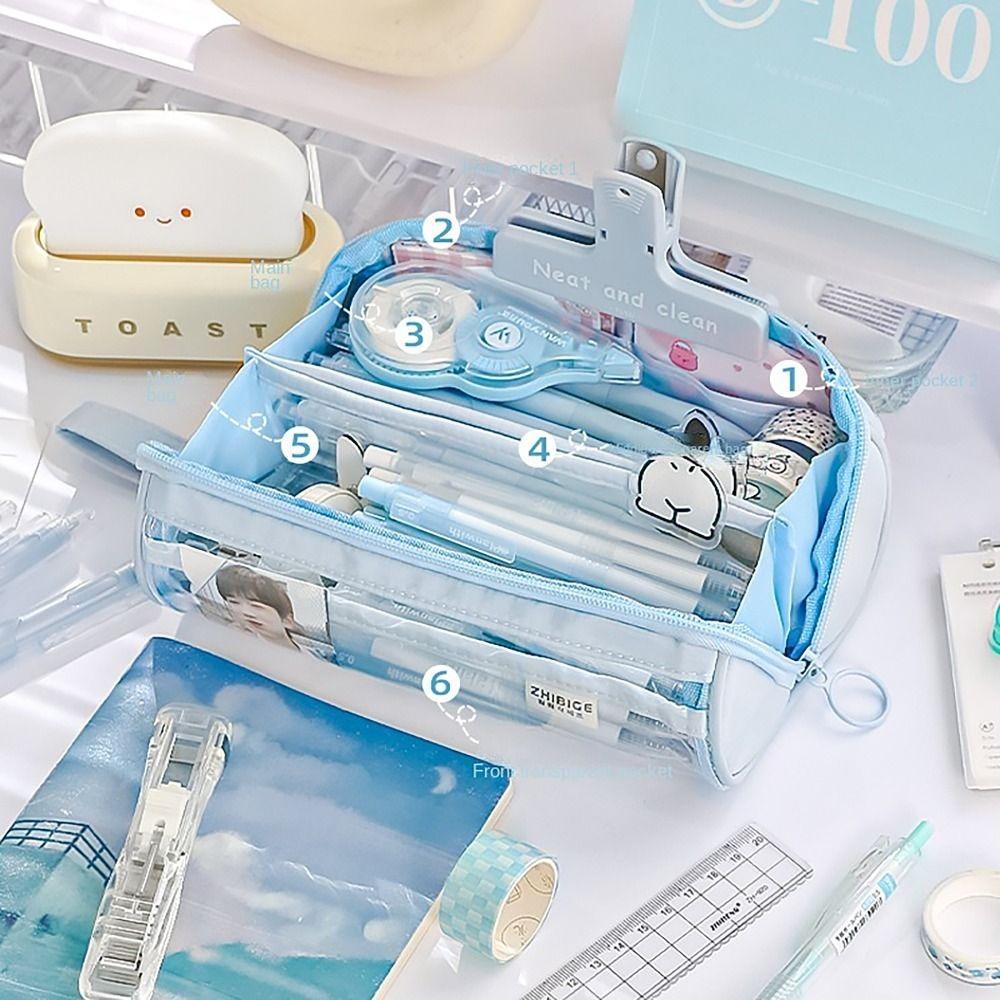 Round Pencil Case 8 LAYERS Stationery Organizer Special Design Pen Bag Student Gift