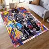 Colorful Abstract Street Art Style Rug with Urban Figures and Graffiti Suitable for Use As an Anti-slip for Living Room Bedroom Sofas