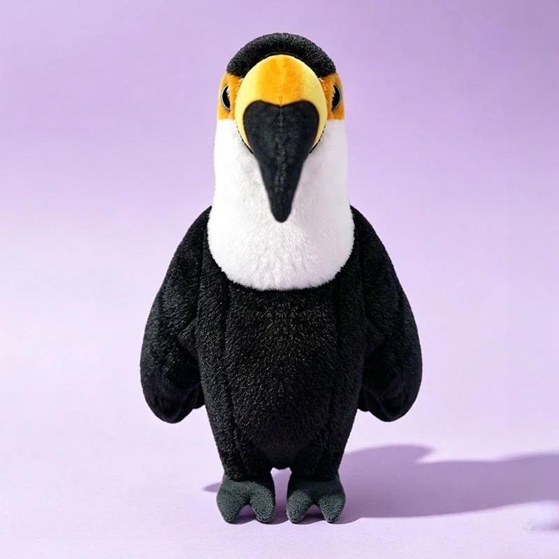 22/35cm Simulation Lifelike Birds Flamingo Plush Doll Stuffed Animal Soft Toucan Baby Appease Toys Funny for Kids Gift Decor