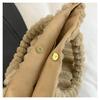 Damen High-End Plüsch Handtasche - Großes Fassungsvermögen, Vielseitige Pendler-Schultertasche für Herbst und Winter