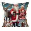 Santa Claus Christmas Pillowcase - Holiday Cushion Cover for Sofa & Lumbar Support
