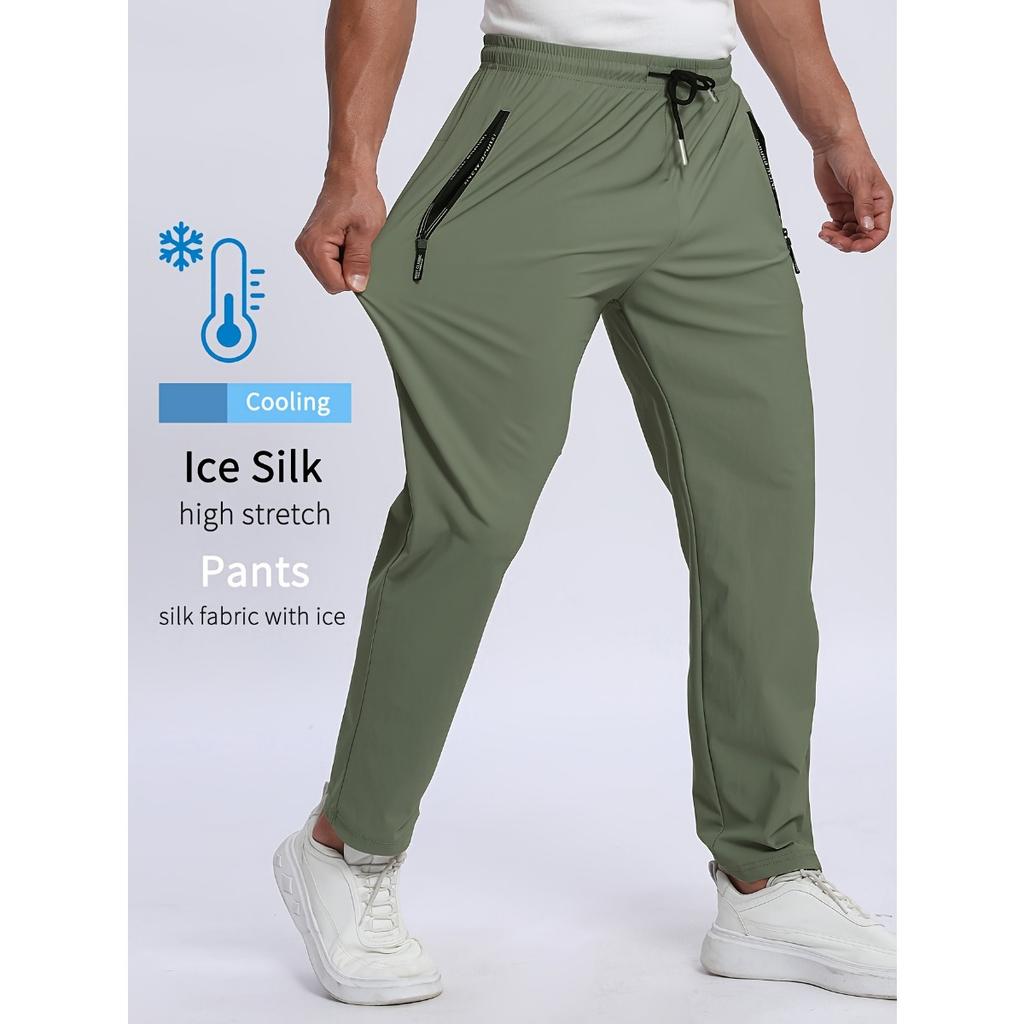 Men's Sweatpants, Moisture Wicking, Stay Dry and Breathable, with Pockets and Drawstring, Zipper Detail, Soft and Comfortable TouchMen's Jogging Pants