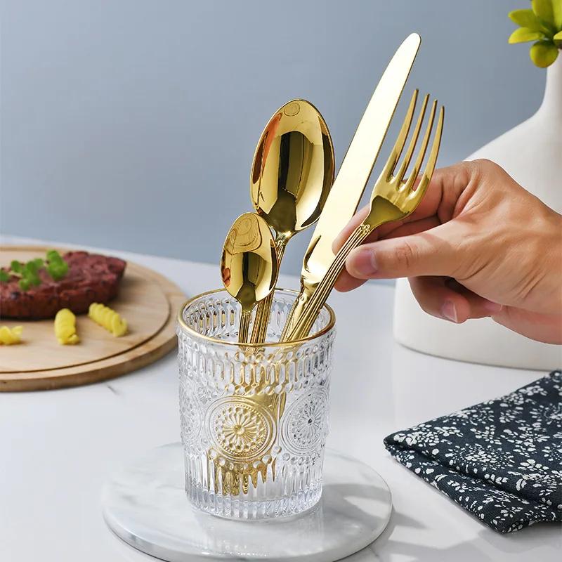 304 Phnom Penh Hotel Solid Forged Steak Knife Nordic Style Stainless Steel Commercial Wedding Suit Fork and Spoon Cutlery Set