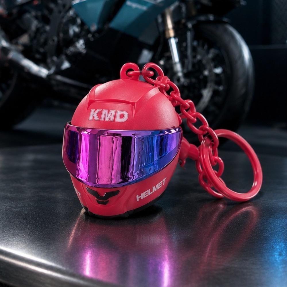Multi-functional Light Up Helmet Key Fob Light Up Portable Keychain Pendant  For Motorcycle Lovers