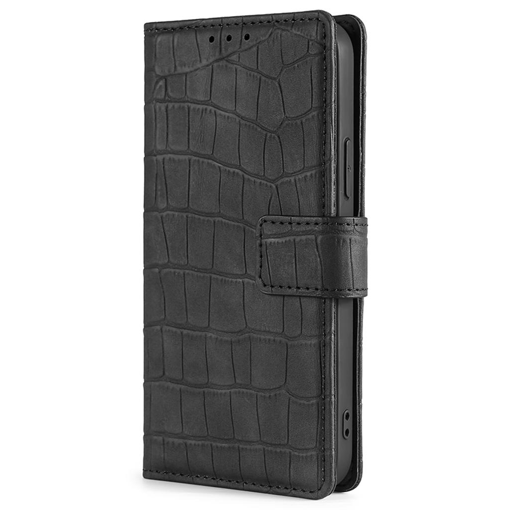For TCL 505 Phone Case Crocodile Texture Skin-Touch Leather Cover with Wallet