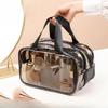 Large Capacity Waterproof Travel Toiletry Bag With Wet Dry Separation PVC Makeup Organizer Gym Swimming Daily Use