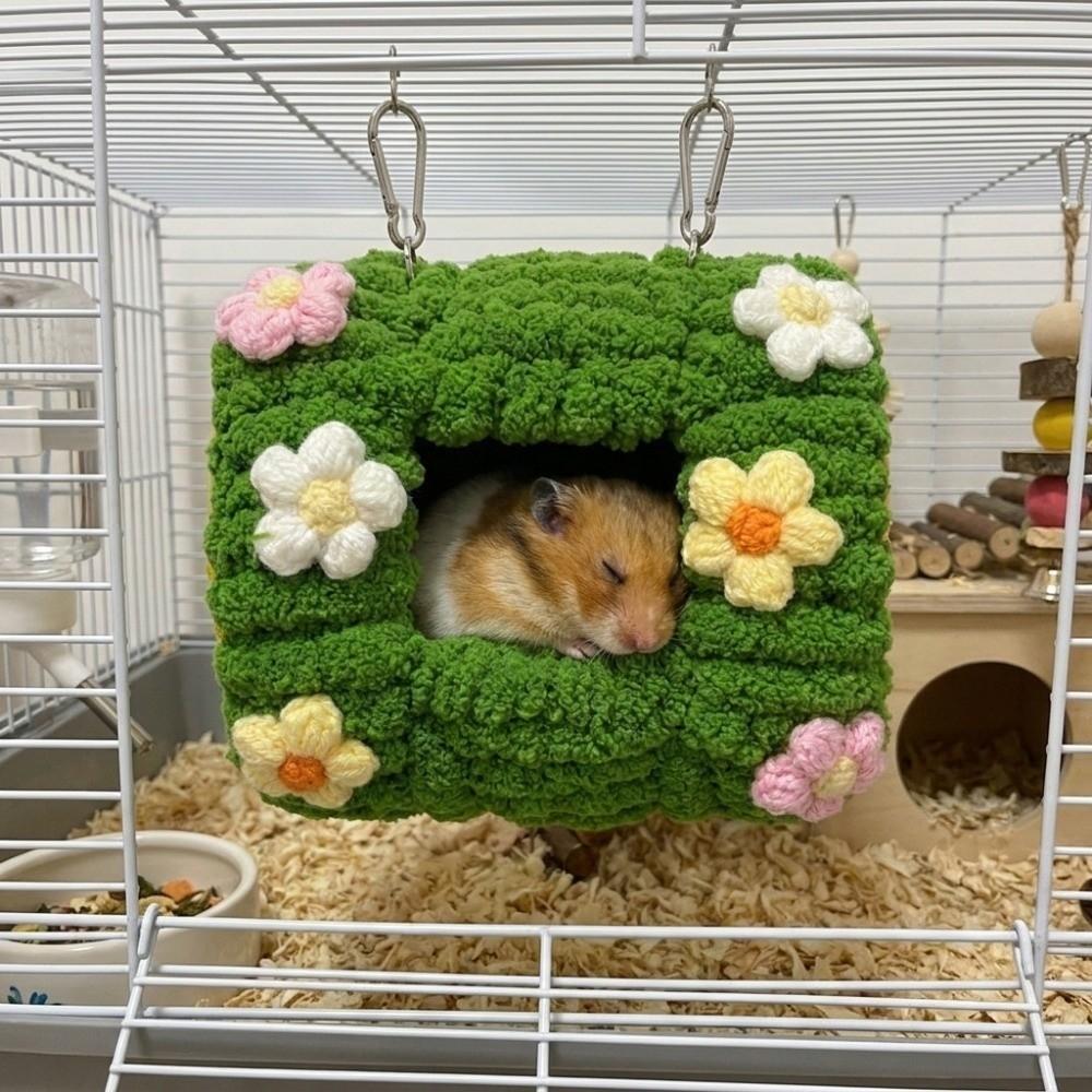 Soft Plush Bird Hanging Hammock Thickened Warm Parrot Tunnel Bed Cute Bird Hideaway Bird Cage