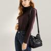 Shoulder bag women's foreign trade new fashion versatile double-layer messenger bag Korean version large-capacity washed leather small bag