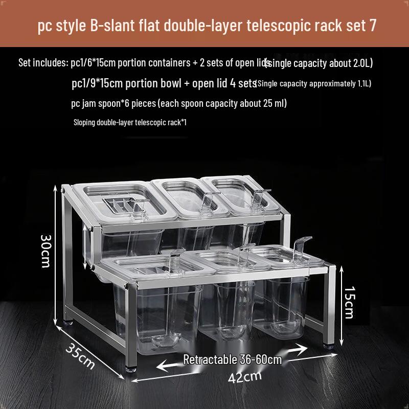 Transparent Acrylic Food Pan Set with PC Flip Lid