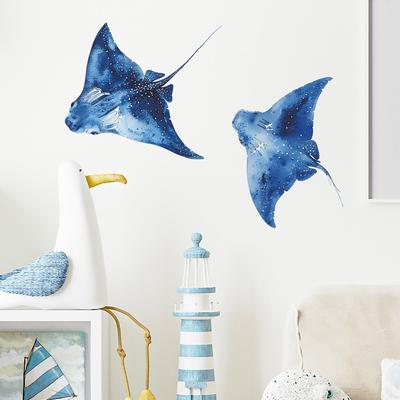 Kreslená ryba morský diabol Spálňa Dom Kúpeľňa Pozadie Krajinárska nálepka na stenu