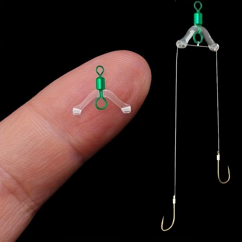 1Pc Anti-Tangle Figure-8 Snap Swivels with Spring, Anti-Tangle Bead Split Ring Connectors