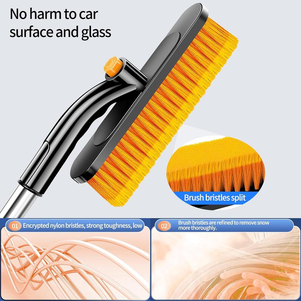 Car Windshield Ice Scraper With Snow Brush, Snow Removal Squeegee For Automotive, Exterior Dust Remover Brushes And Brooms, Essential Winter Car