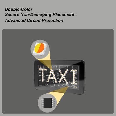 Taxi Light 12V Taxi Night Light High-Brightness Anti-Slip Panel Display Suction Cup Indicator For Windshield Dashboard Garage