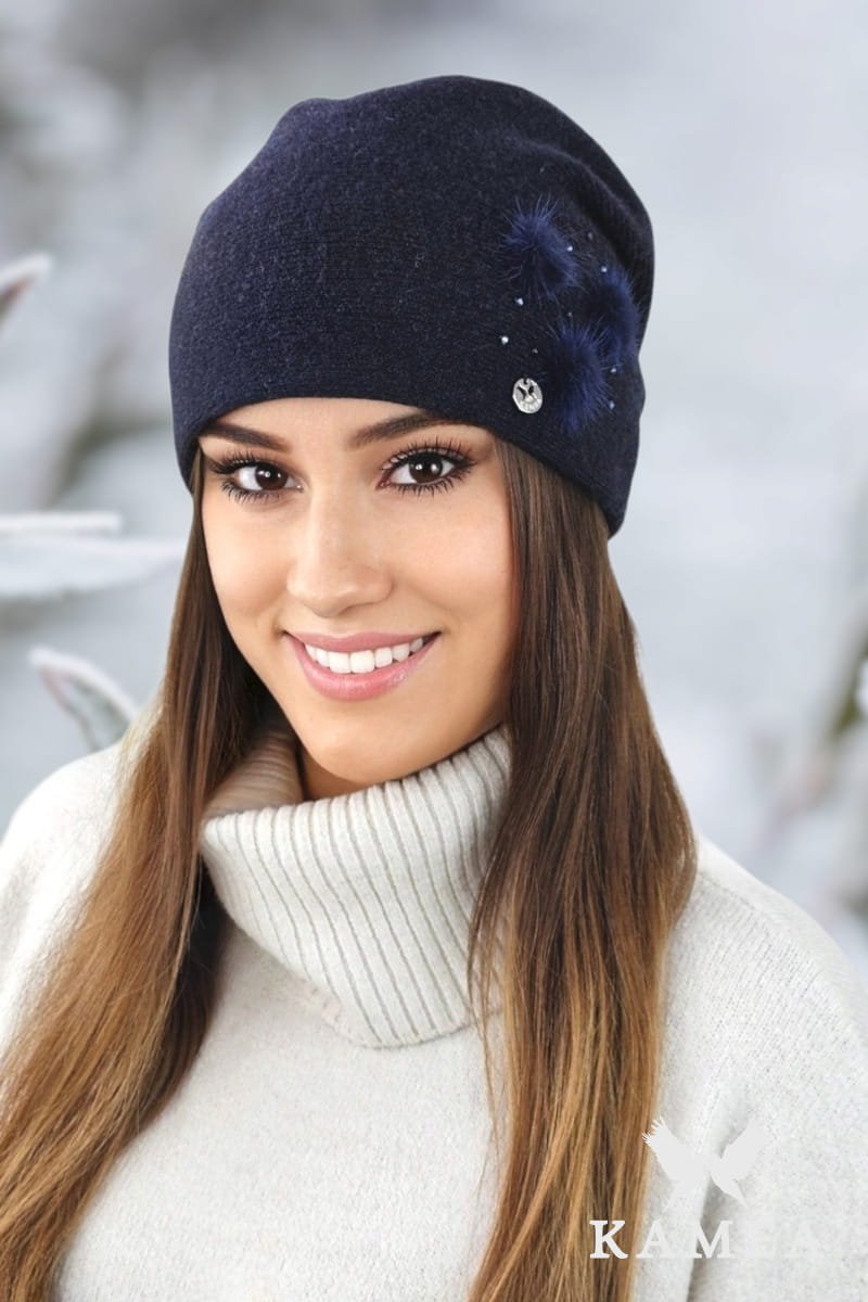 Onyx Elegant Women` Winter Hat Navy