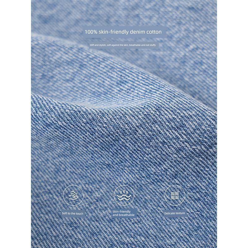 Mark Jenny Fashionable and Stylish Pure Cotton Denim Wide-Leg Pants for Boys and Girls, Children's Pants, 2026 Spring New Model 560070