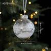 New 8CM Transparent Christmas Hanging Balls DIY Plastic Christmas Tree Ornament Christmas Hanging Ornament Wedding Party