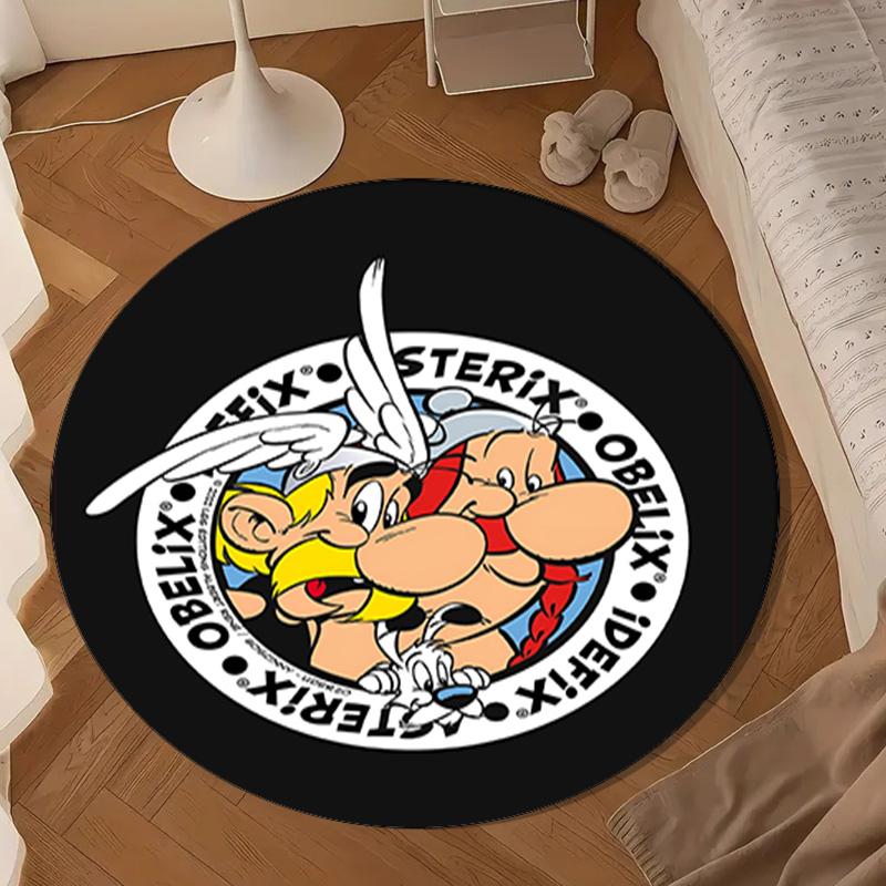 Asterix Friends Round Mat, Anti-slip Circle Carpet Chair Rug For livingroom,Bedroom, Doormat Home Decor Gift Christmas Gifts