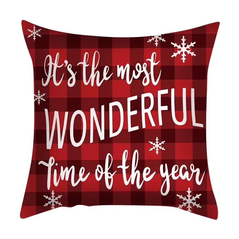 45cm Christmas Cushion Cover Christmas Home Decor Nordic style Christmas Cartoon Pillow Cover New Year Gift