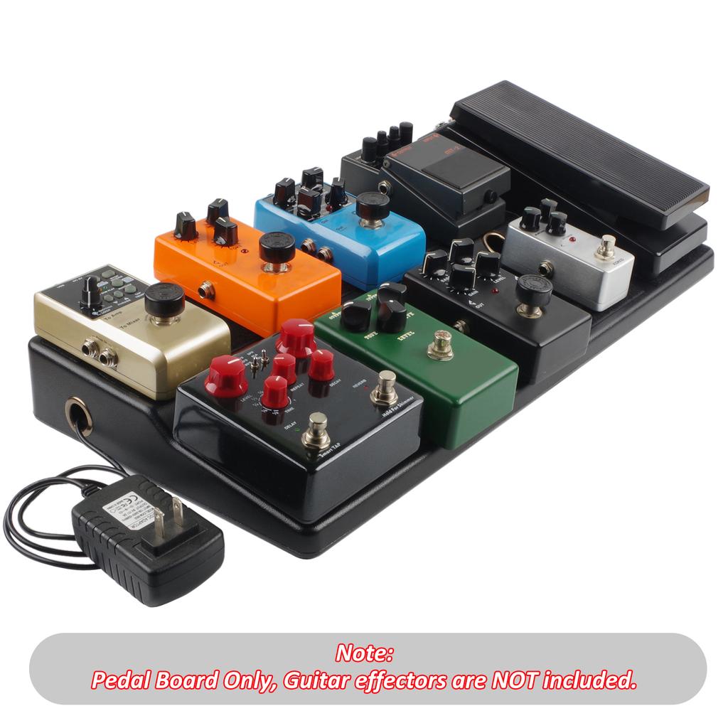 Rockhouse Big Size Guitar Effects Pedal Board Sturdy PE Plastic Guitar Pedalboard Case with Sticking Tape Guitar Accessories