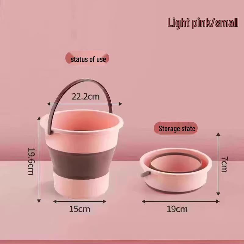 Durable Folding Portable Multi-Use Plastic Bucket: Ideal for Laundry, Outdoor Fishing, Car Storage, and More