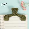 Rustic Desk Decor for Readers Vintage Metal Book Page Holder, with Floral Pattern Design, Hands Free Durable Holder Textbooks Clip, Zinc Alloy