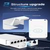Estensore PoE Impermeabile a 5 Porte con Velocità Gigabit 1000Mbps Trasmissione Stabile per Estensione Rete Telecamere di Sicurezza da Esterno
