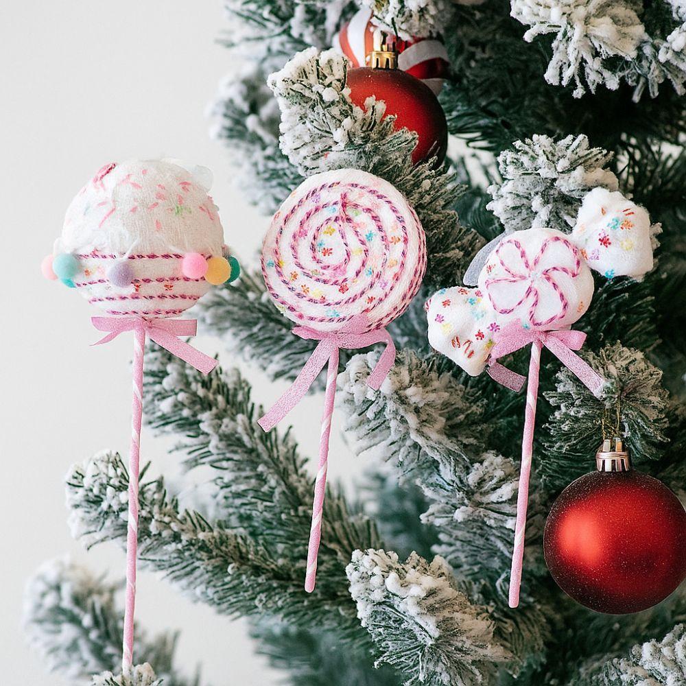 Multicolor Christmas Candy Canes Pendant Foam Christmas Spheres  New Year